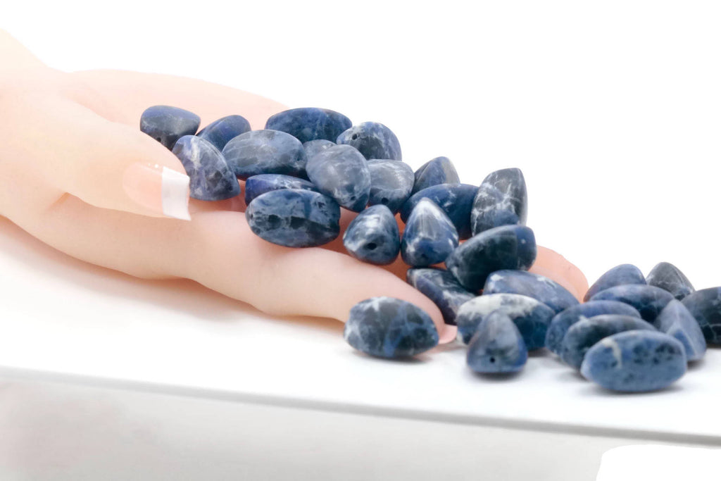 Sodalite beads 21x12mm-Planet Gemstones