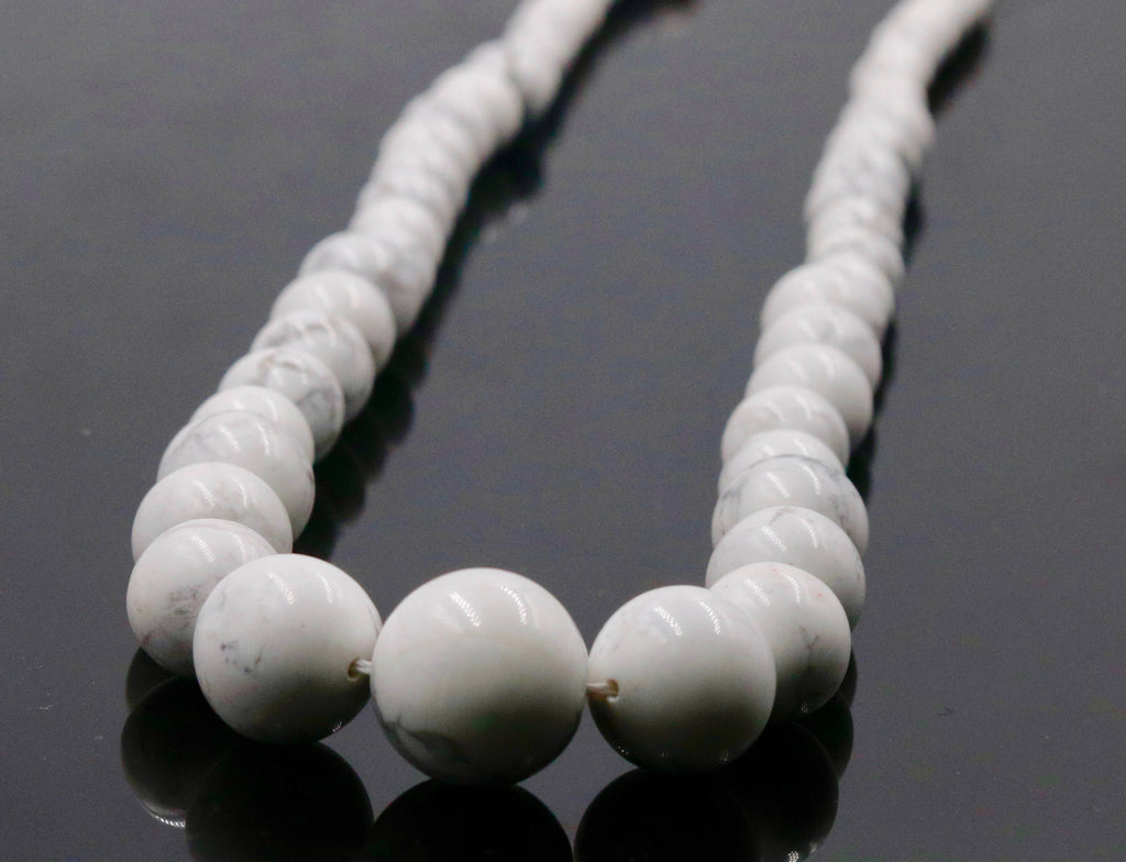 White Hoplite 7-17mm Round beads with a contemporary look at a DIY Jewelry 28 DIY Jewelry Supplies DIY Jewelry Supplies-Planet Gemstones