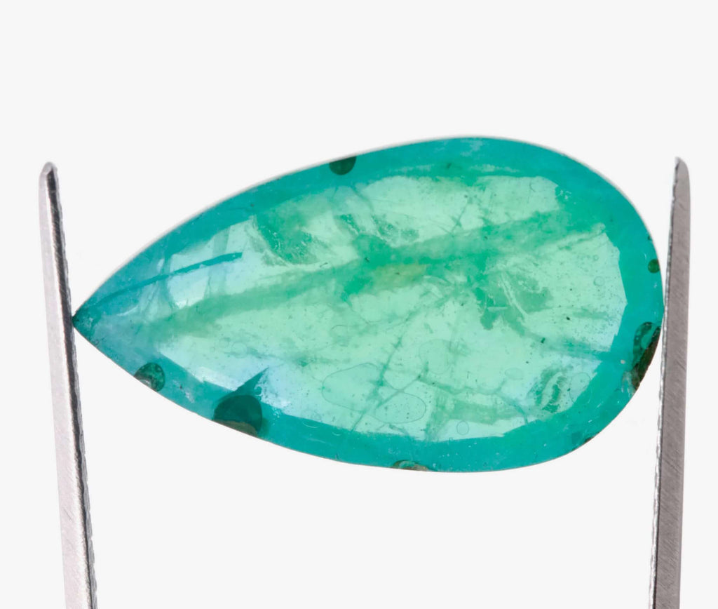 Emerald Dublet Natural Emerald May Birthstone Zambian Emerald Pear Emerald Gemstone Diy Jewelry Supplies 20x12mm 8.66ct Emerald Green-Emerald-Planet Gemstones