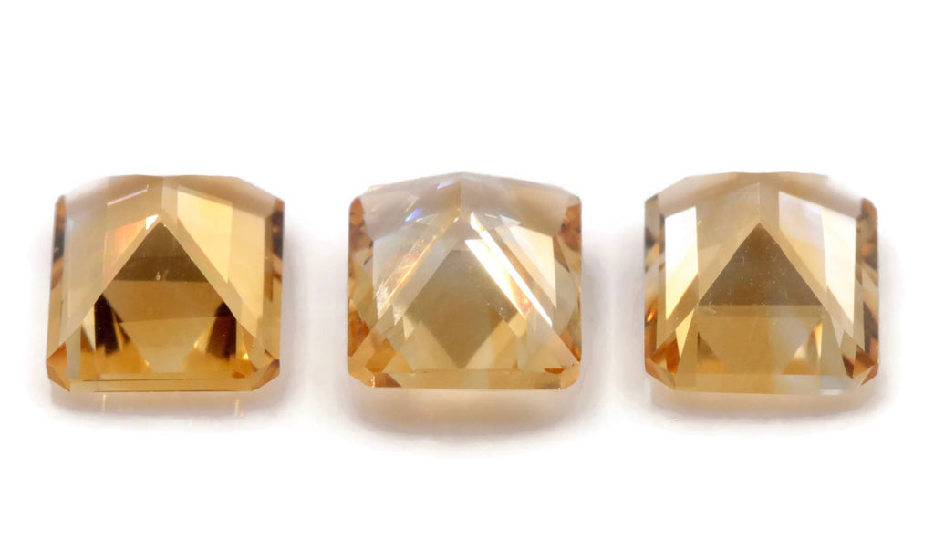 Natural Citrine Quartz Citrine Octagon Citrine Loose Gemstone DIY Jewelry Supply November Birthstone Golden Citrine Quartz 3pcs 8x6mm 3.92ct-Planet Gemstones