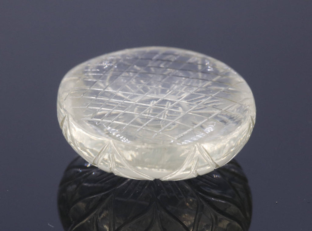 Natural Flourite Flourite Crystal Flourite Flourite Stone Green Flourite Carved Stone 33x28mm DIY Jewelry SKU:00107972 DIY Jewelry Supplies-Planet Gemstones
