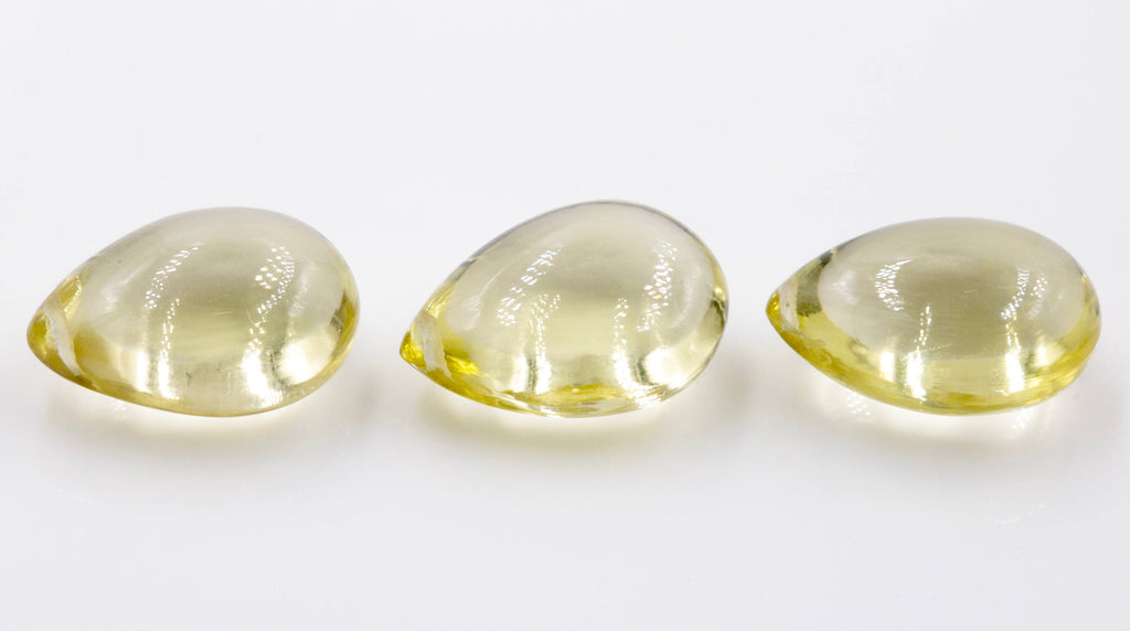 Natural Lemon Quartz Drops 17x12mm 11.60ct 8406 DIY Jewelry Supply DIY Jewelry Supplies DIY Jewelry Supplies-Planet Gemstones
