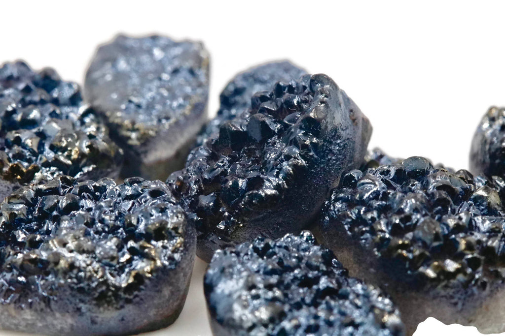 Natural Druzy Gemstone druzy stone loose gemstone druzy stone druzy cabochon Druzy Black Stone 23x14mm DIY Jewelry 7983 DIY Jewelry Supplies-Planet Gemstones