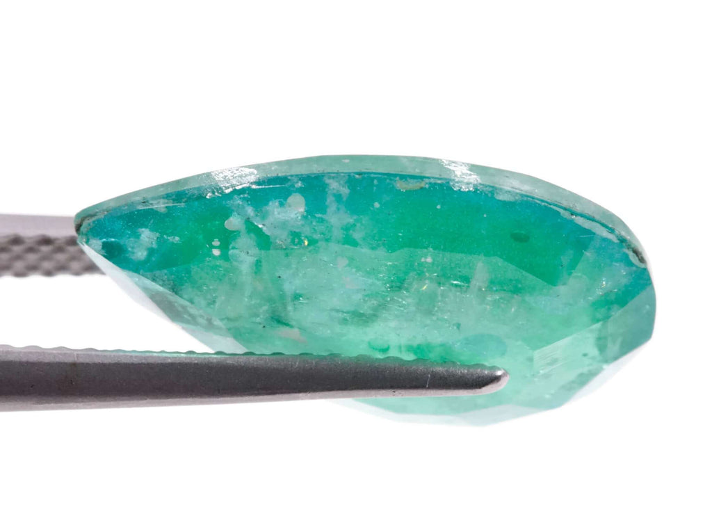 Emeral Dublet Natural Emerald May Birthstone Zambian Emerald Pear Emerald Gemstone Diy Jewelry Supplies 5.53ct 17x11mm Emerald Green-Emerald-Planet Gemstones