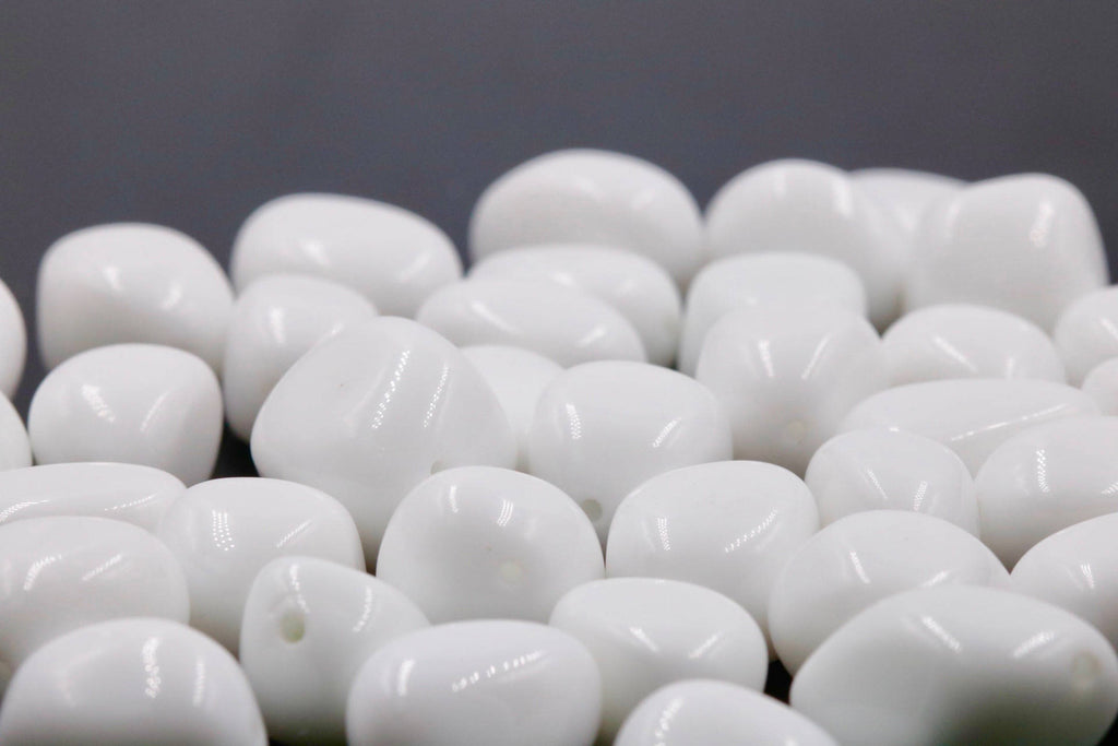 White Agate 16x8mm-Planet Gemstones