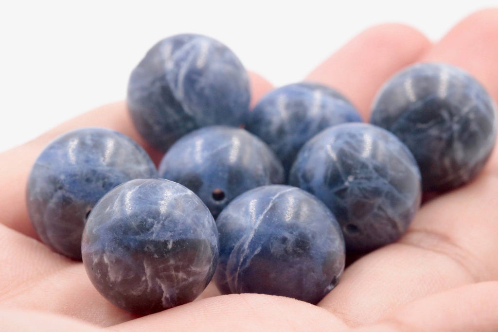Sodalite beads 16mm-Planet Gemstones