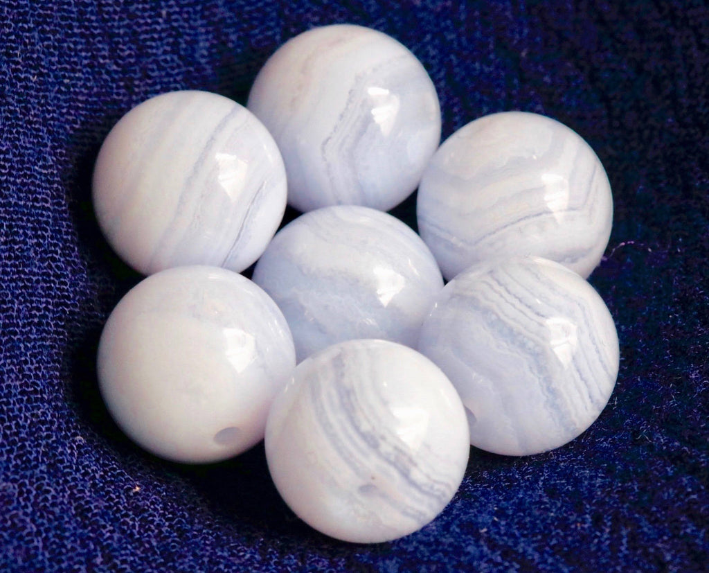 Lace Agate Round 12mm-Planet Gemstones