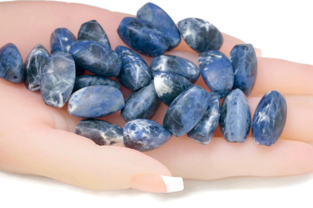 Sodalite beads 21x12mm-Planet Gemstones