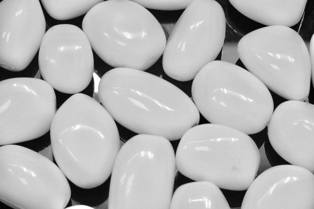 White Agate 22x17mm-Planet Gemstones