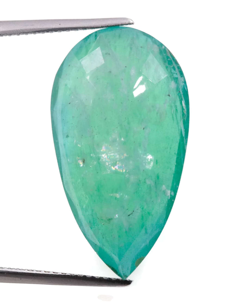 Emerald Dublet Natural Emerald May Birthstone Zambian Emerald Pear Emerald Gemstone Diy Jewelry Supplies 15.10ct 25x14mm Emerald Green-Emerald-Planet Gemstones