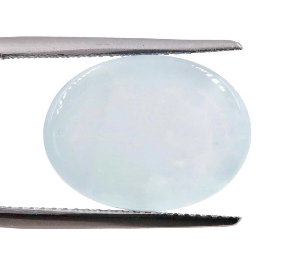 Natural Aquamarine Aquamarine Gemstone Milky Aquamarine march birthstone genuine aquamarine cabochon aquamarine 27x20mm DIY jewelry supplies-Aquamarine-Planet Gemstones