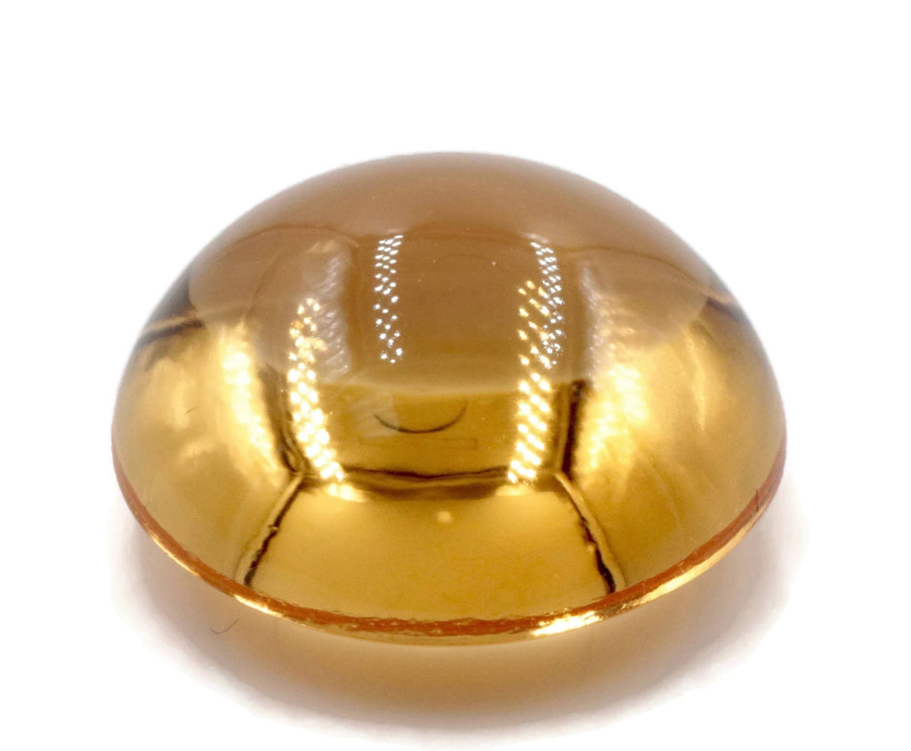 Natural Citrine Quartz Citrine Round Cabochon Citrine Gemstone November Birthstone DIY Jewelry Supply Golden Citrine Quartz 11mm 9.35ct-Planet Gemstones