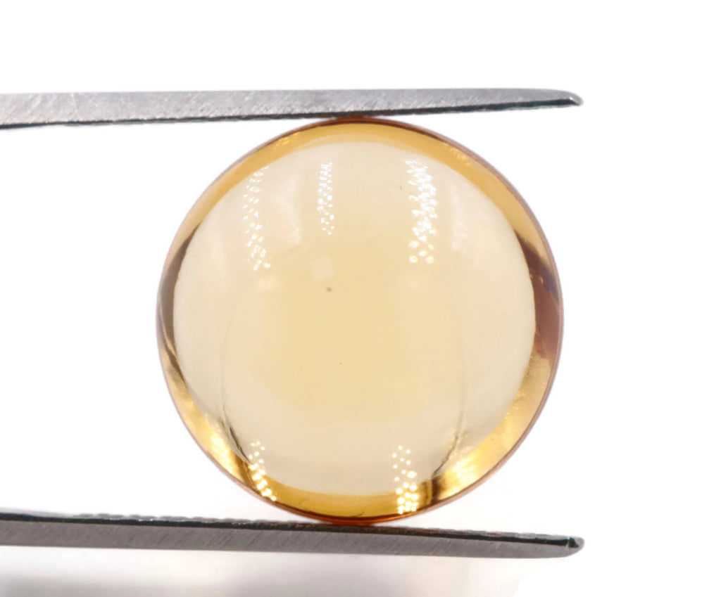 Natural Citrine Quartz Citrine Round Cabochon Citrine Gemstone November Birthstone DIY Jewelry Supply Golden Citrine Quartz 11mm 9.35ct-Planet Gemstones