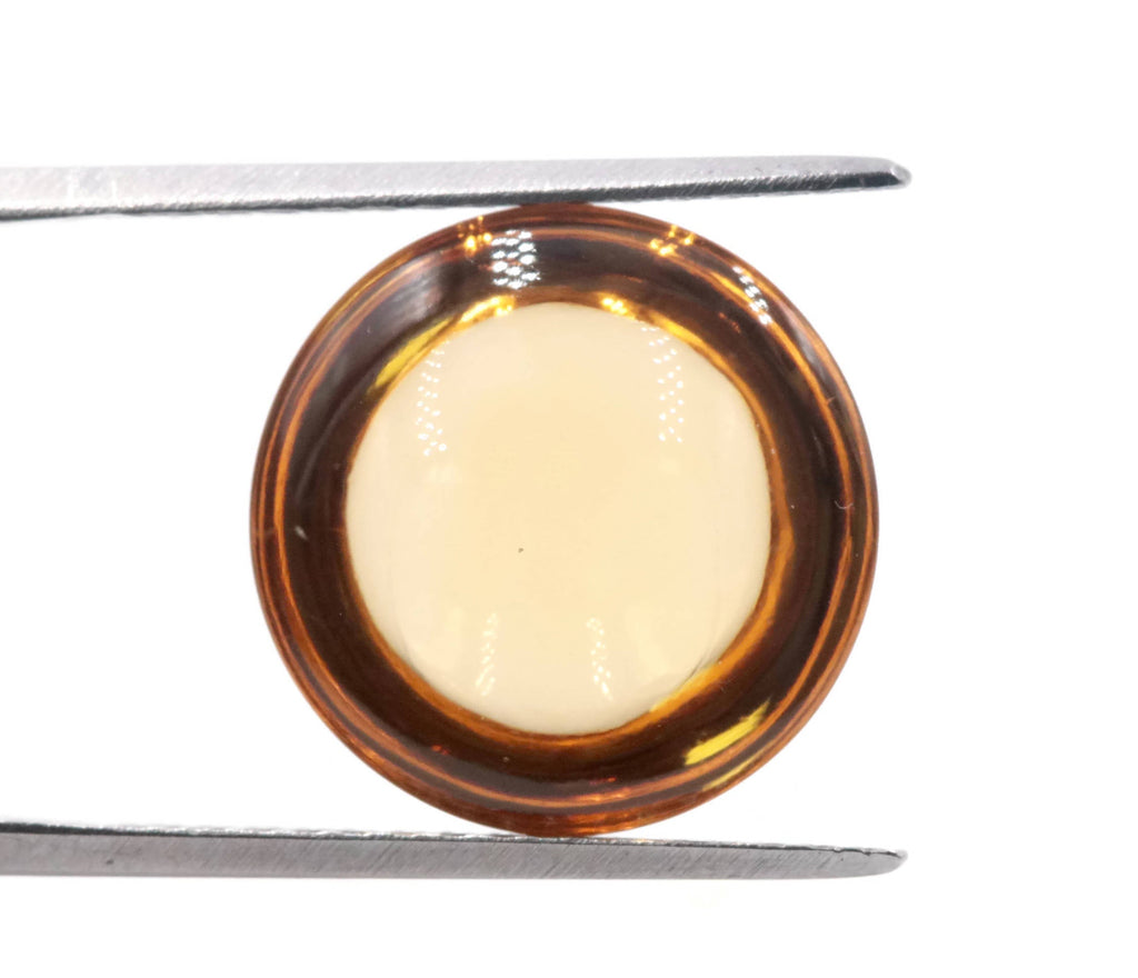 Natural Citrine Quartz Citrine Round Cabochon Citrine Gemstone November Birthstone DIY Jewelry Supply Golden Citrine Quartz 11mm 9.35ct-Planet Gemstones