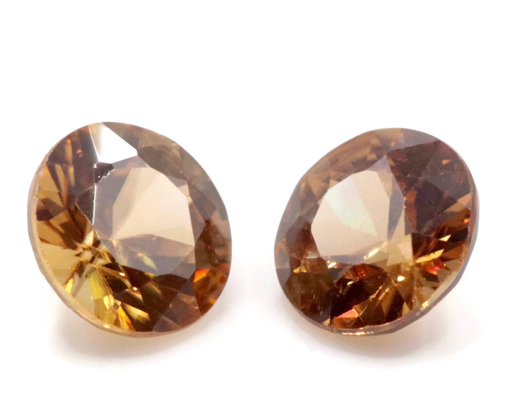 Champagne Zircon Round 6.5mm-Planet Gemstones