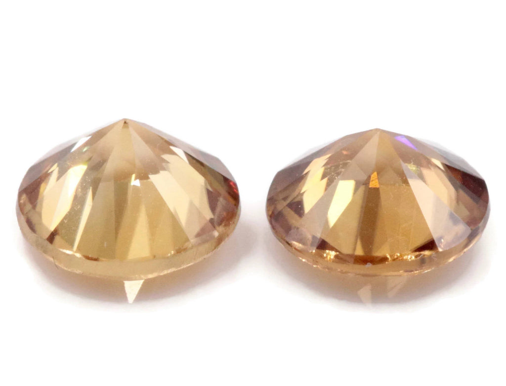 Champagne Zircon Round 6.5mm-Planet Gemstones