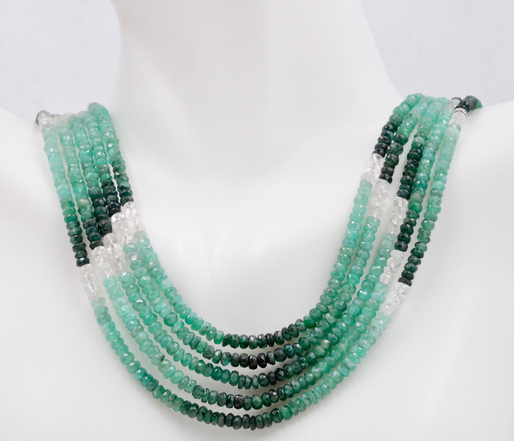 Natural Emerald Necklace Green Emerald Necklace Emerald Beads Green Gemstone beads Emerald stone beads emerald gemstone beads 2-3mm-Emerald-Planet Gemstones