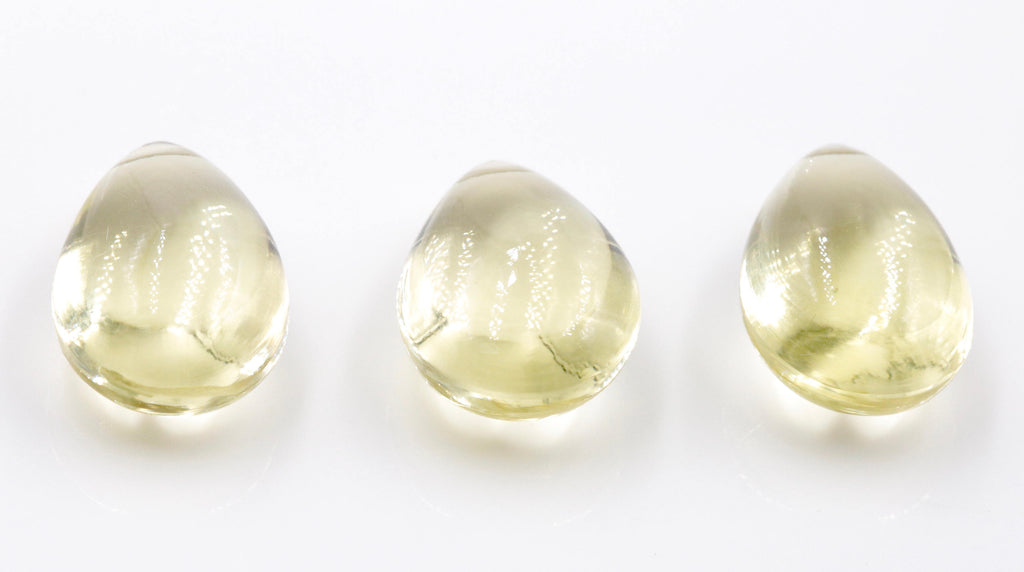 Natural Lemon Quartz Drops 17x12mm 11.60ct 8406 DIY Jewelry Supply DIY Jewelry Supplies DIY Jewelry Supplies-Planet Gemstones