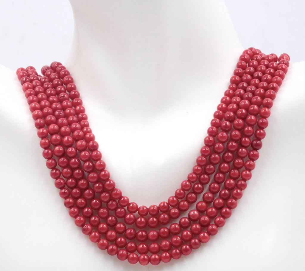 Natural Coral Beads Coral Necklace Italian Coral beads Red Coral Beads Coral Beads Red Coral Beads Coral Bead Necklace 15-16 Inch-Planet Gemstones