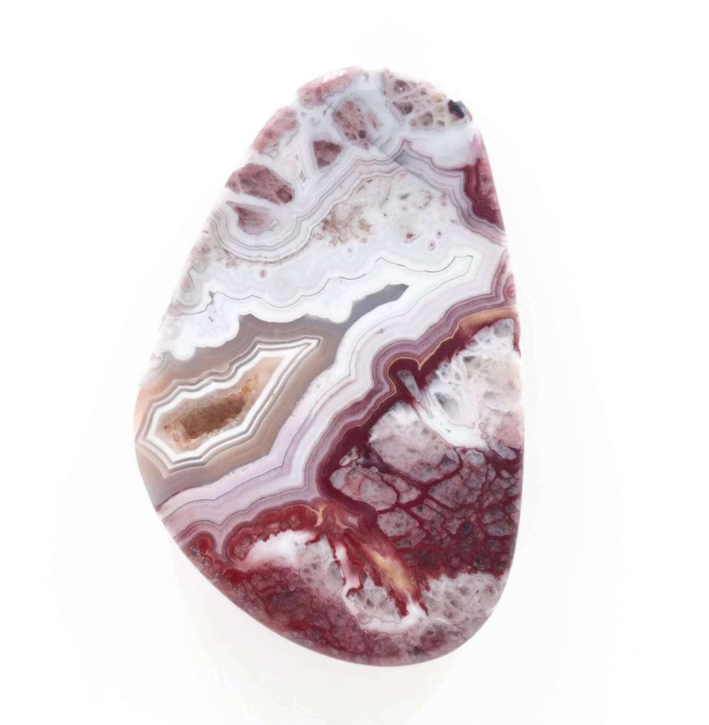 Agate Natural agate Agate Rose cut gemstone agate cab Agate DIY Jewelry Supply AGATE Chalcedony 40x26mm landscape agate-Planet Gemstones