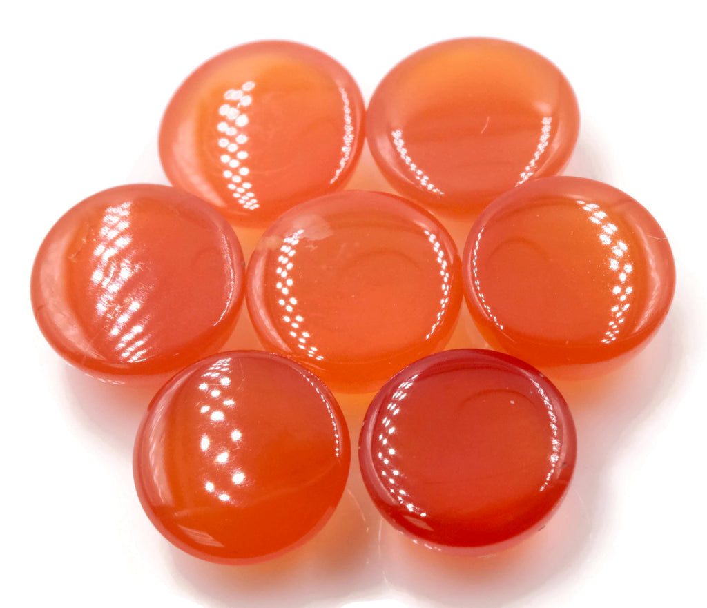 Natural Carnelian Gemstone red orange carnelian gem genuine carnelian Round cabochon, 8mm, 2.30ct DIY Jewelry DIY Jewelry Supplies-Planet Gemstones