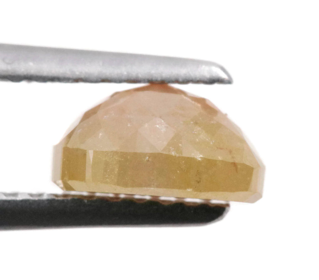 Natural Diamond Diamond Rose Cut April Birthstone champagne Diamond Cabochon faceted Diamond Rose Cut 7x6mm, 1.80ct, 1.23ct,0.82ct,-Planet Gemstones