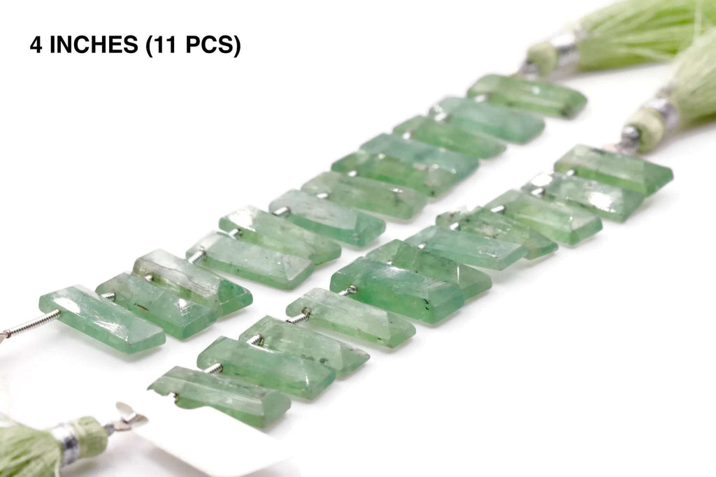 Green KYANITE, rectangle shape, 4-8 Inch Strand, 18x7mm size, superb quality, rare item at a DIY Jewelry 8287,8288 DIY Jewelry Supplies-Planet Gemstones