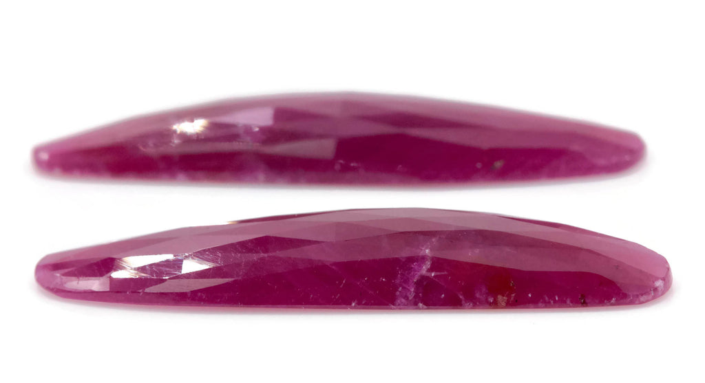 Natural Ruby DIY Jewelry Supply Supply Ruby July Birthstone Rose Cut Ruby Gemstone Genuine Ruby Ruby pair 14.45ct 20 x 9mm Ruby Rose cut-Ruby-Planet Gemstones