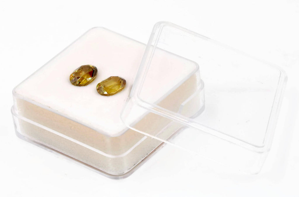Natural Sphene Titanite Sphene Green Sphene Titanite Sphene Gemstone Green Titanite Faceted Sphene Natural Sphene Pair Oval 8x6mm 3.25ct-Planet Gemstones