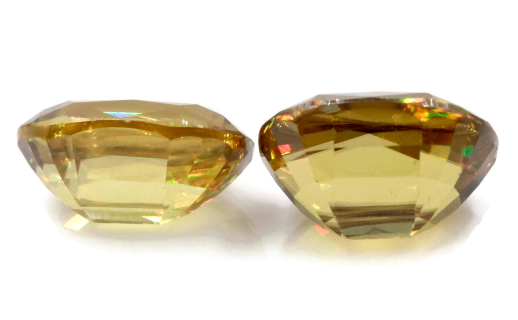 Natural Sphene Titanite Sphene Green Sphene Titanite Sphene Gemstone Green Titanite Faceted Sphene Natural Sphene Pair Oval 8x6mm 3.25ct-Planet Gemstones
