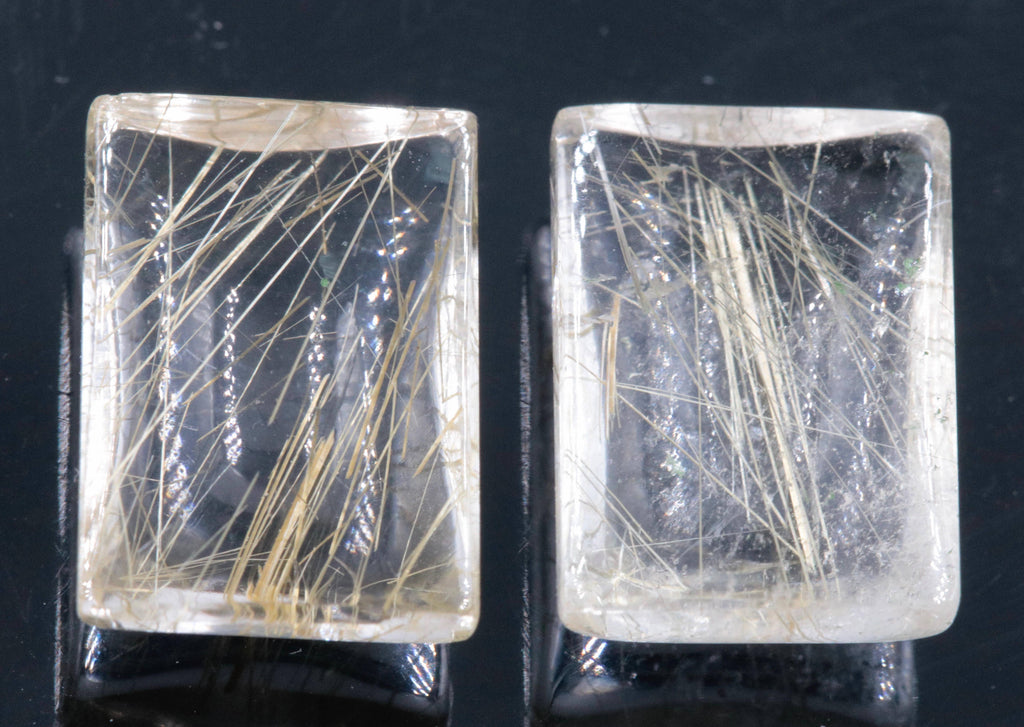 Rutile Quartz Cabs 14x10mm-Planet Gemstones