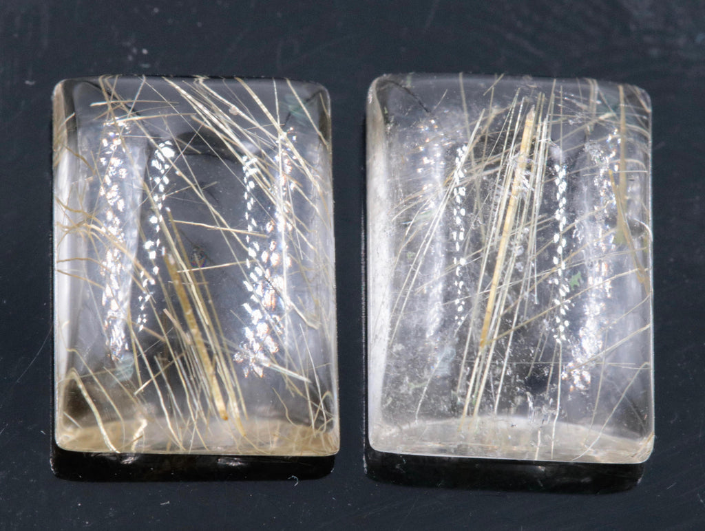 Rutile Quartz Cabs 14x10mm-Planet Gemstones