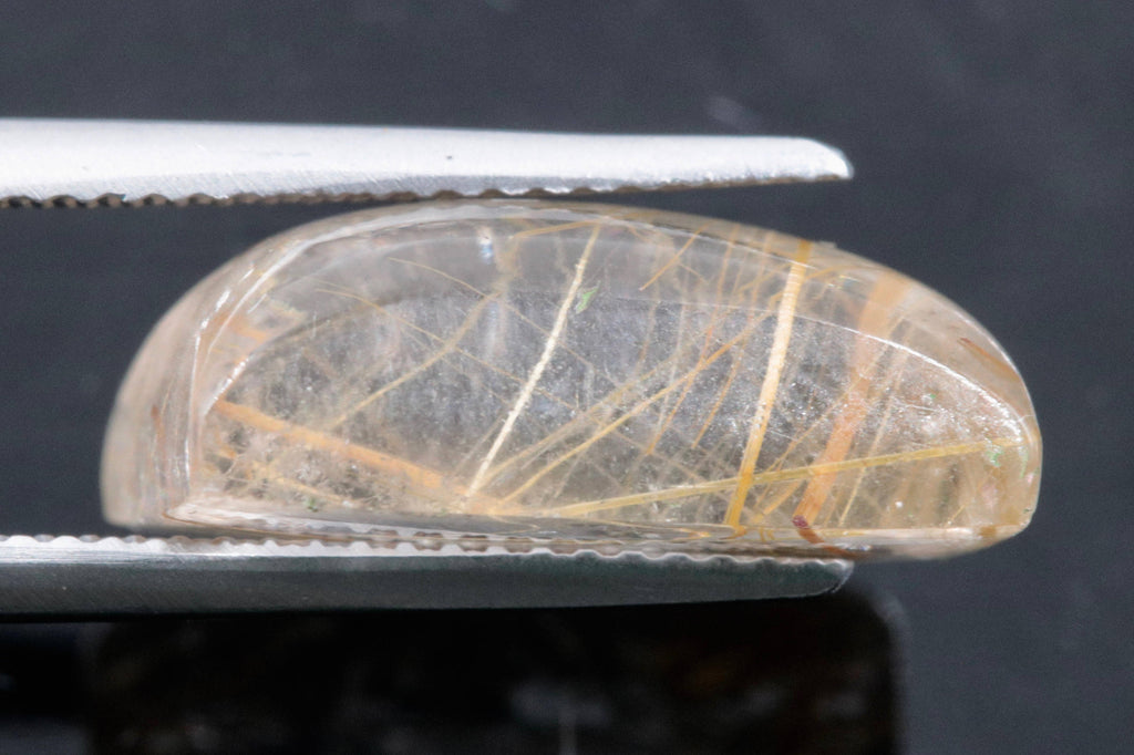 Natural Rutile Quartz Gemstone loose Rutile Quartz Stone Rutile Qartz Gems Rutile Quartz Cabs DIY Jewelry Rutile Quartz 16x12mm, 13.04ct,-Planet Gemstones