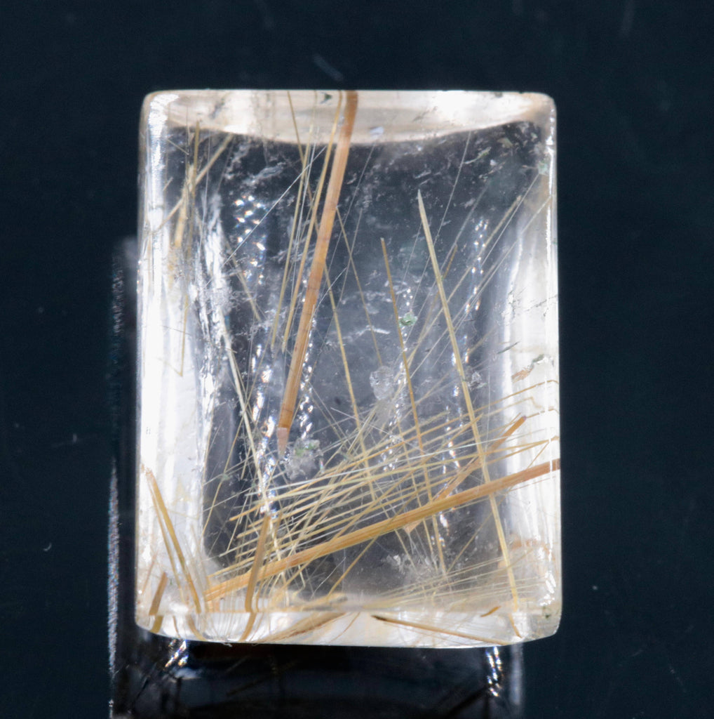 Natural Rutile Quartz Gemstone loose Rutile Quartz Stone Rutile Qartz Gems Rutile Quartz Cabs DIY Jewelry Rutile Quartz 16x12mm, 13.04ct,-Planet Gemstones