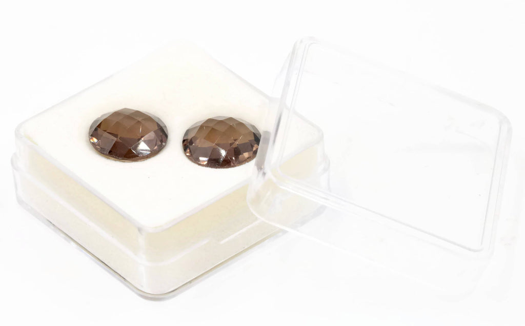 Natural Quartz Natural Smoky Quartz Smoky Vintage Quartz DIY Jewelry Loose Stone Smoky Quartz Square Smokey Quartz Round 12mm, 9.93ct-Planet Gemstones