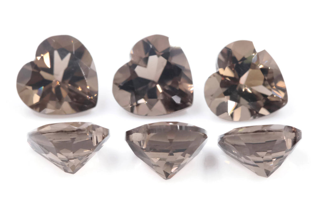 Smoky Quartz Heart 9mm-Planet Gemstones