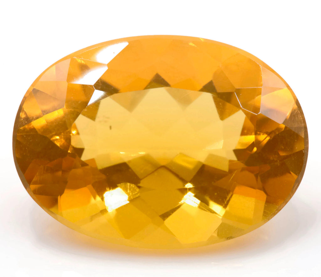 Natural Fire Opal Mexican Fire Opal October birthstone Oange Gemstone Fire Opal Gemstone Faceted Fire Opal Faceted Oval, 18x13mm, 8.64ct,-Planet Gemstones