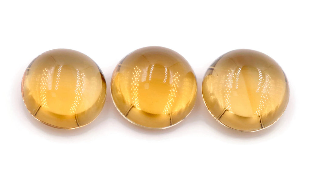 Natural Citrine Quartz Citrine Cabochon Citrine Gemstone November Birthstone DIY Jewelry Supply Golden Citrine Quartz Citrine 8mm 1.9ct-Planet Gemstones