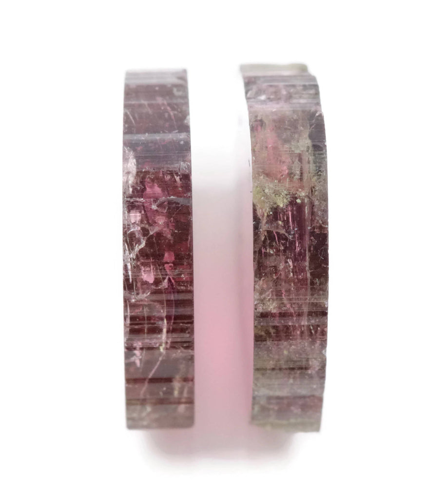 Natural Tourmaline Watermelon Tourmaline DIY Black Tourmaline Pink Tourmaline October Birthstone Tourmaline Slice 17x16mm 20.96ct-Tourmaline-Planet Gemstones
