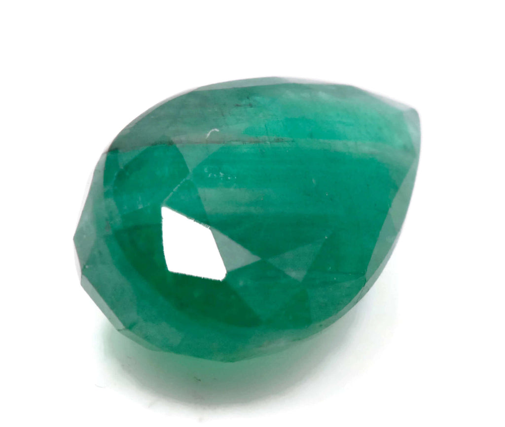 Emerald Natural Emerald May Birthstone Zambian Emerald Pear Emerald Gemstone loose gemstone 14.85x9mm, 5.73ct, Emerald Green-Emerald-Planet Gemstones