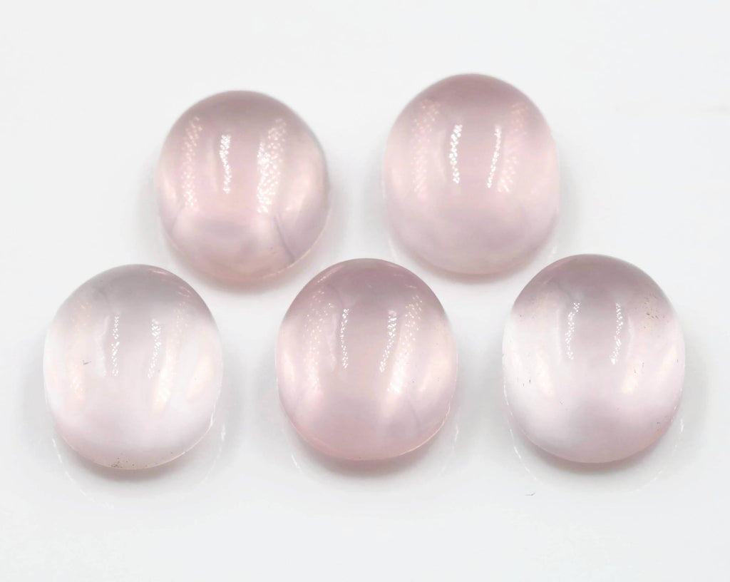 Natural Rose Quartz Gemstone Rose Quartz Stones Pink Quartz Stone ROSE QUARTZ, oval cabochon, 12x13mm, 5.80ct DIY Jewelry-Planet Gemstones