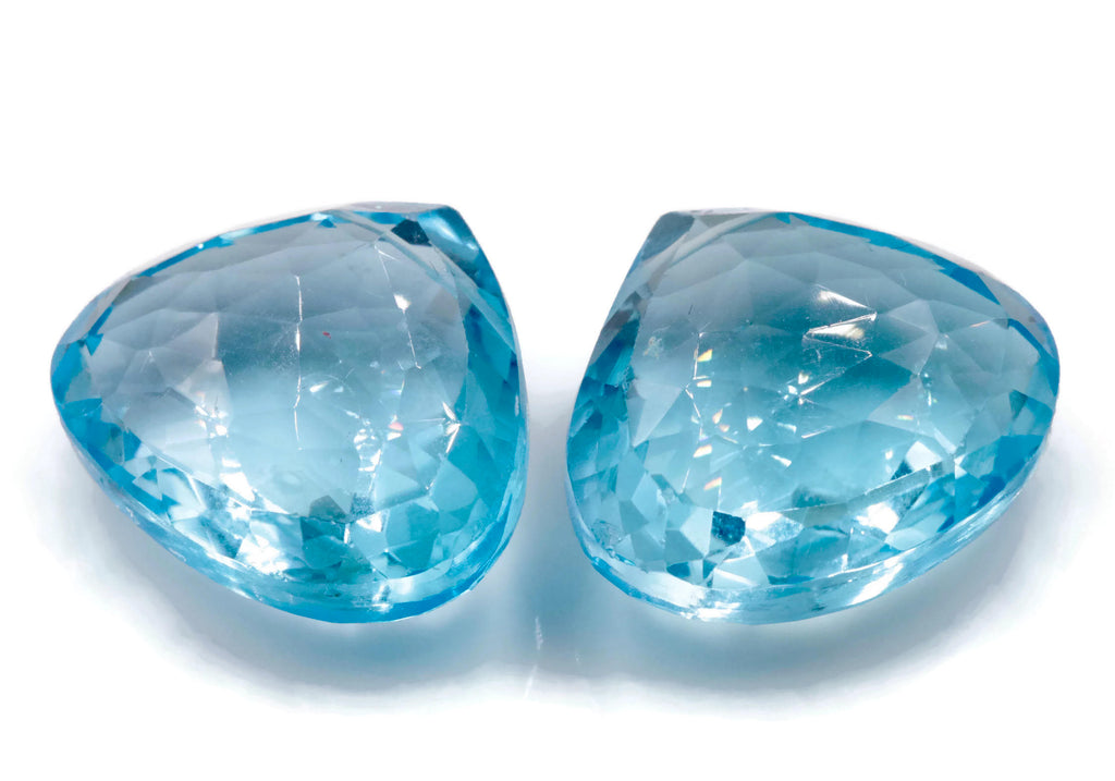 Blue Topaz Drop Beads: November Birthstone - Main Image