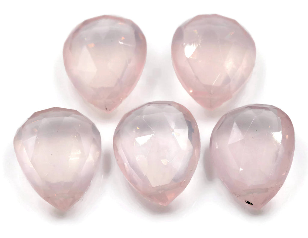 Natural Rose Quartz Gemstone Rose Quartz Stones Pink Quartz Stone Rose Quartz Drops DIY Jewelry Supplies DIY Jewelry Supplies-Planet Gemstones