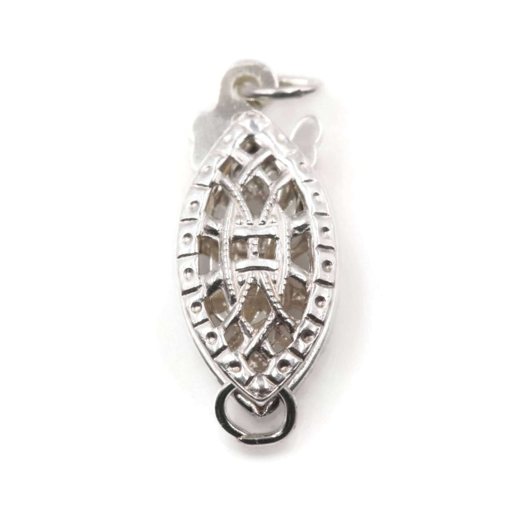 Jewelry supplies DIY Jewelry silver clasp jewelry findings dory finding nemo clasp 925 Silver clasp 5 pcs Filigree Clasp, 6x15mm-Planet Gemstones