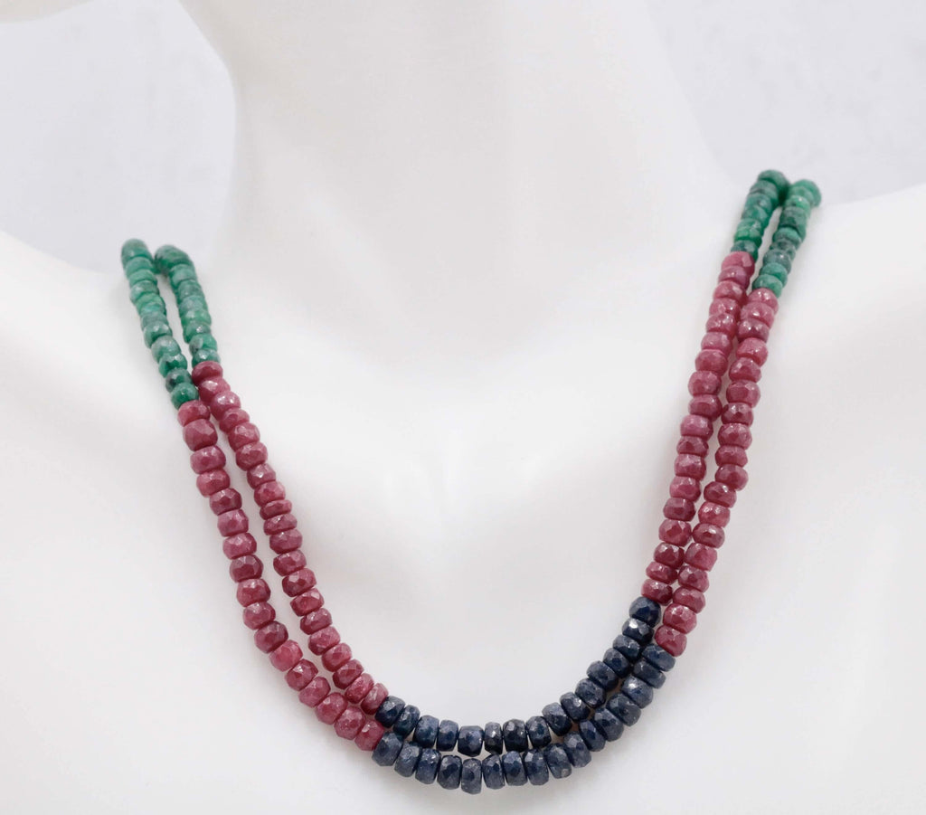 Genuine ruby beads Ruby bead necklace ruby gemstone beads ruby fuchsite beads necklace for women ruby necklace 2-3mm, 15 inch long SKU:108745,108746-Ruby-Planet Gemstones