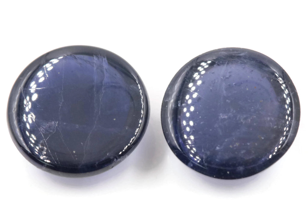 Natural Iolite Gemstone Cabochon Iolite Stone Iolite Loose Round Iolite Vettrigemsusa Iolite, Round Cabochon, 12mm, 5.65ct-Planet Gemstones