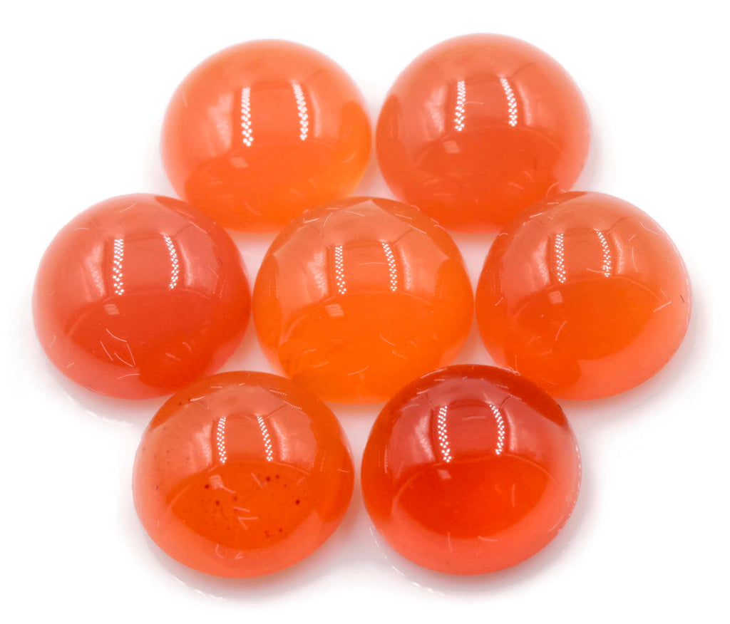 Natural Carnelian Gemstone red orange carnelian gem genuine carnelian Round cabochon, 8mm, 2.30ct DIY Jewelry DIY Jewelry Supplies-Planet Gemstones