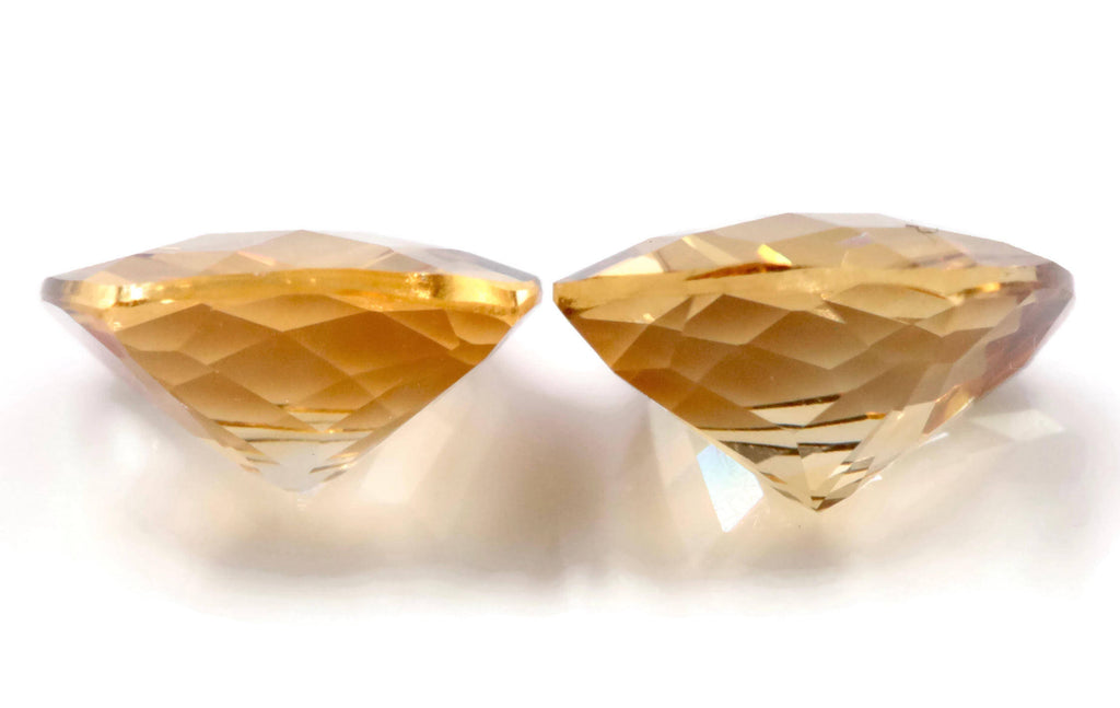 Natural Citrine Quartz Citrine Cushion shape DIY Jewelry Supply Citrine Gemstone November Birthstone Golden Citrine Quartz 8mm 3.14ct-Planet Gemstones