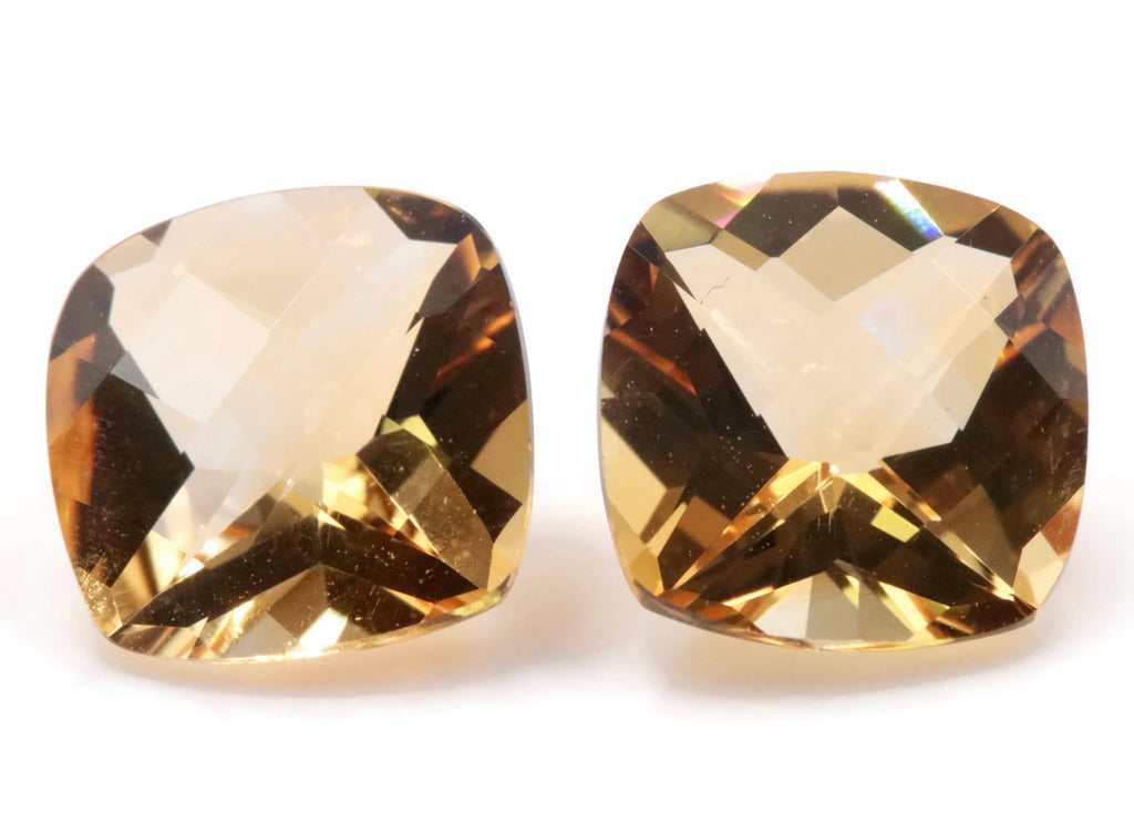 Natural Citrine Quartz Citrine Cushion shape DIY Jewelry Supply Citrine Gemstone November Birthstone Golden Citrine Quartz 8mm 3.14ct-Planet Gemstones