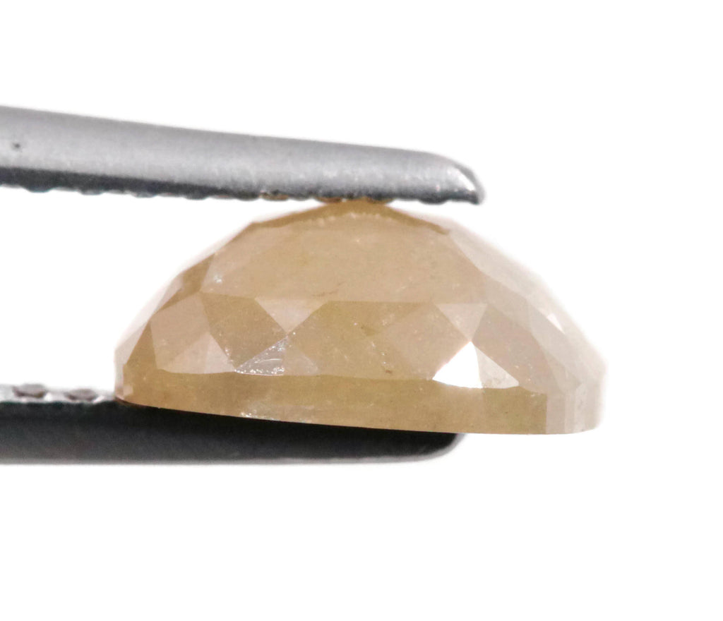 Natural Diamond Diamond Rose Cut April Birthstone Champagne Diamond DIY Jewelry suppliy Rose Cut Diamond Match Pair 8x7mm,3.59ct-Planet Gemstones